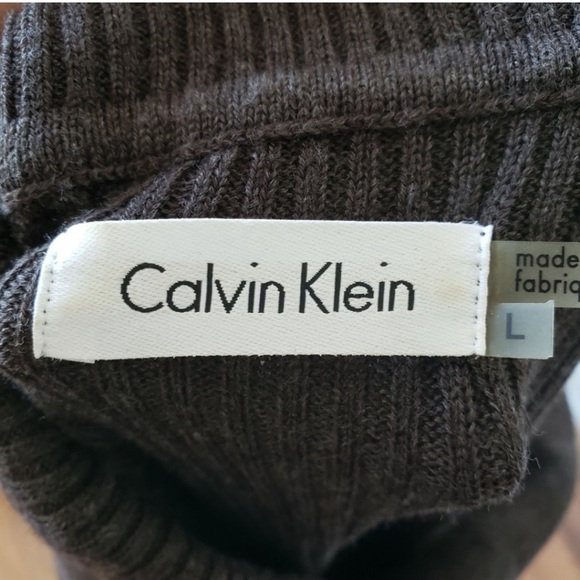 HOST PICK! Calvin Klein Sweater Cowl Neck Midi Dress, Chocolate Brown, Medium - Picture 4 of 4